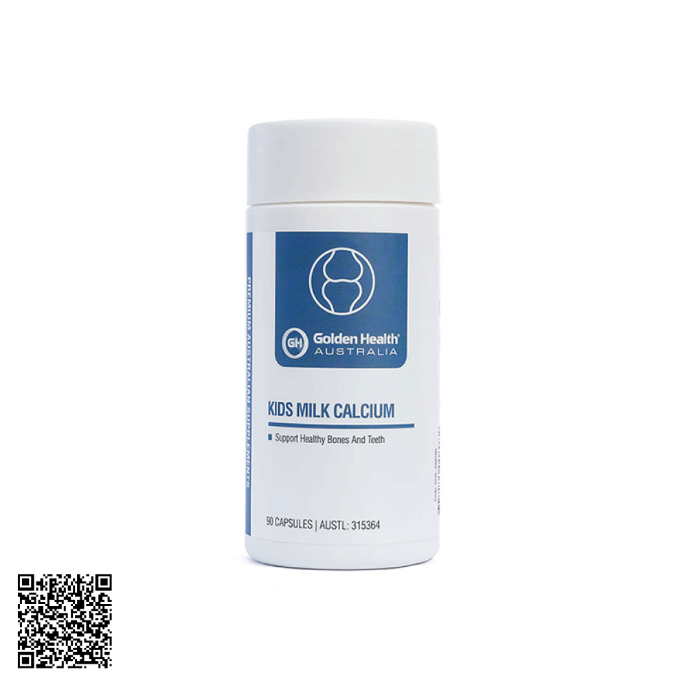 Viên Uống Kids Milk Calcium Golden Health Bổ Sung Canxi Cho Bé Của Úc 90 Viên
