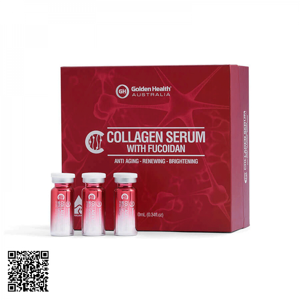 Tinh Chất Collagen Serum With Fucoidan Golden Health Của Úc Hộp 6 Lọ 10ml
