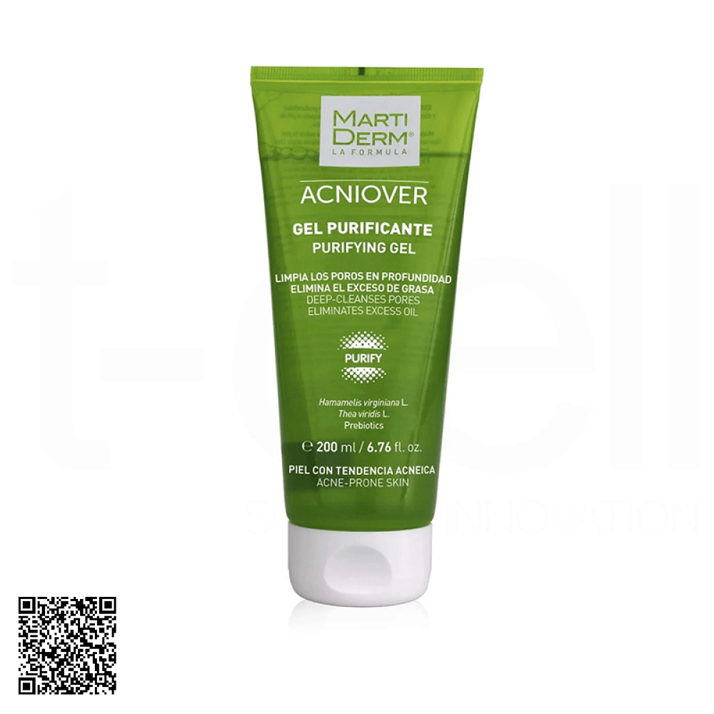 Gel Rửa Mặt MartiDerm Acniover Purifying Gel Cho Da Dầu Mụn Của Tây Ban Nha 200ml