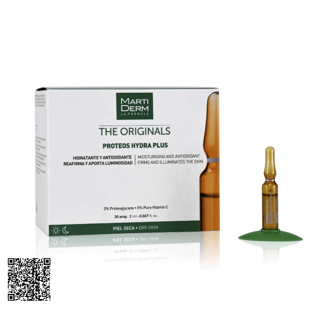 Tinh Chất Ampoules The Originals Proteos Hydra Plus MartiDerm Dưỡng Ẩm, Làm Săn Chắc & Ngừa Lão Hoá Da Của Tây Ban Nha 30 Ống