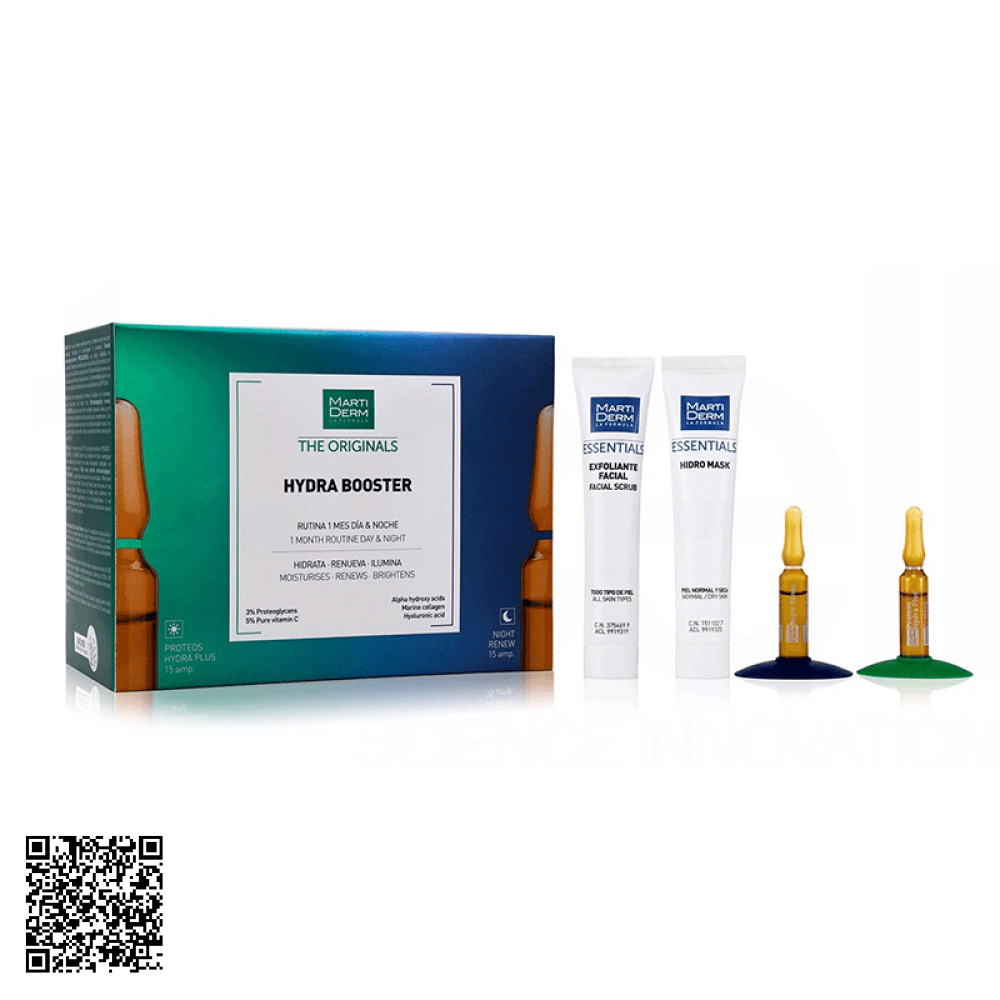 Bộ Sản Phẩm Dưỡng Da Ngày Đêm Tăng Cường Cấp Ẩm Da MartiDerm The Originals Hydra Booster Tây Ban Nha
