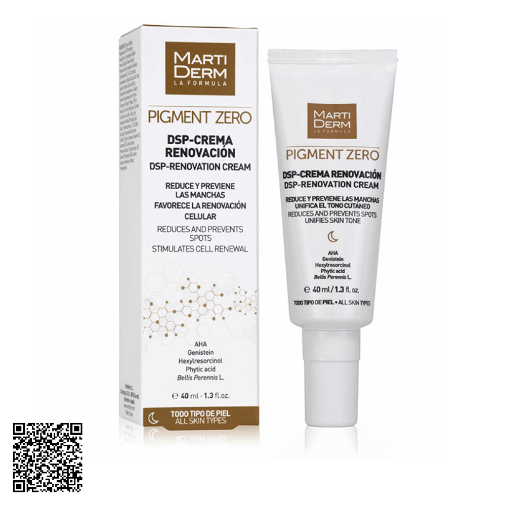 Kem Đêm Làm Sáng Da, Mờ Sắc Tố MartiDerm Pigment Zero DSP Renovation Cream Tây Ban Nha 40ml