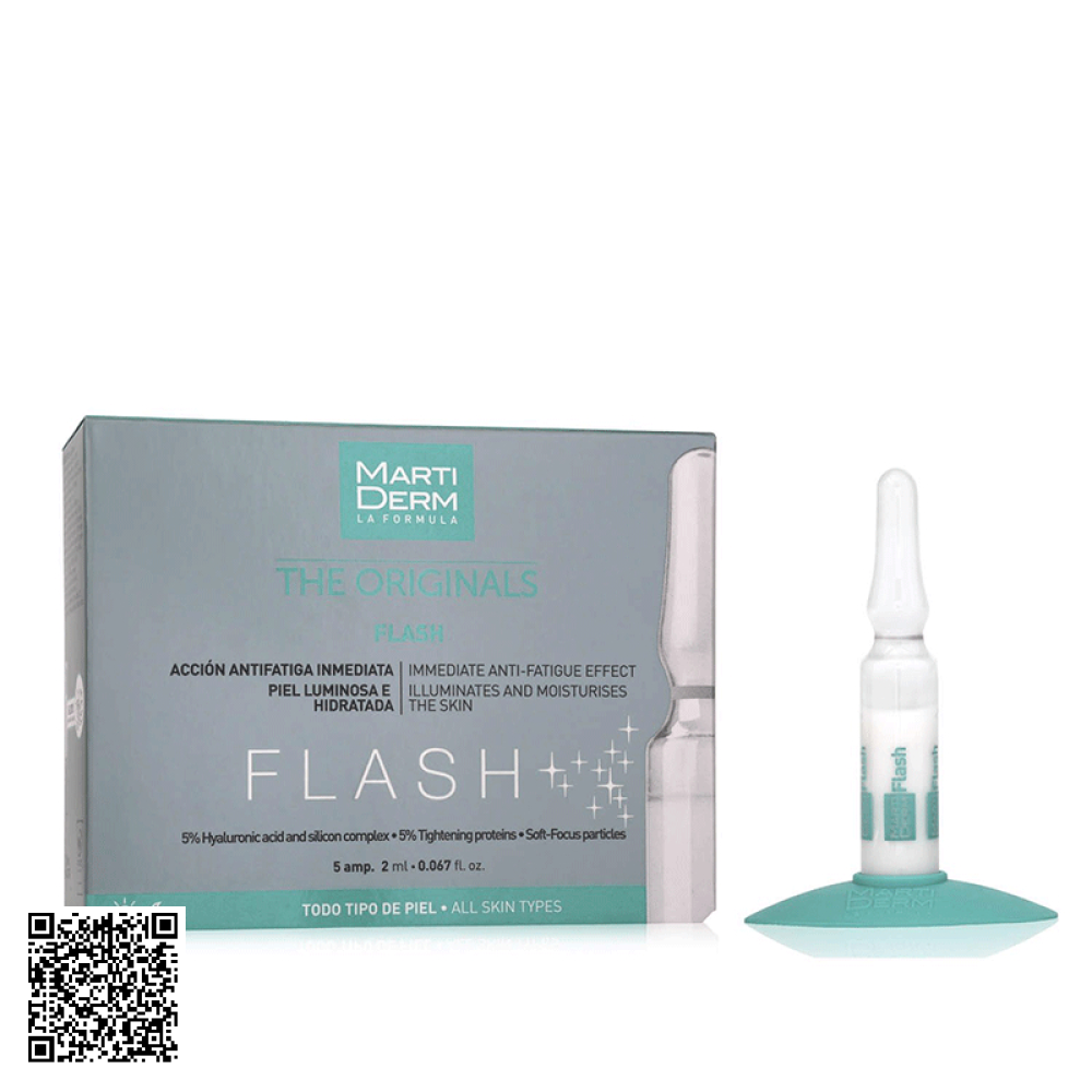 Tinh Chất Dưỡng Ẩm, Làm Sáng Da MartiDerm Ampoule The Originals Flash Tây Ban Nha 5 Ống