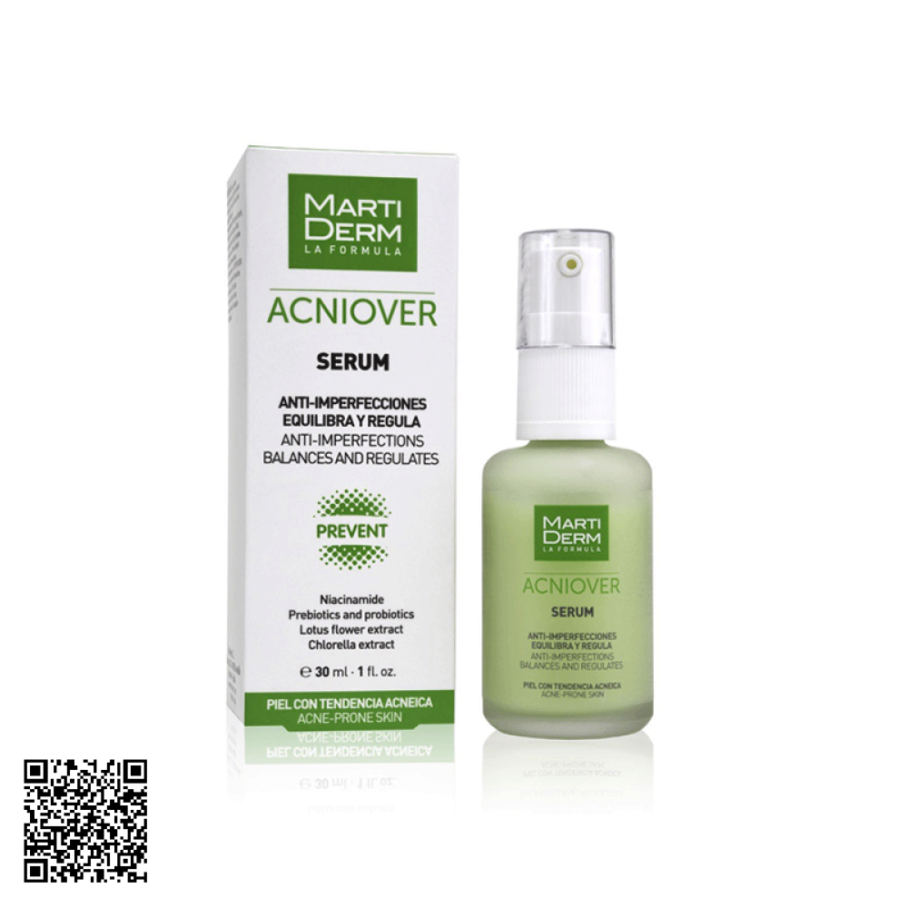 Tinh Chất Giảm Mụn & Kiểm Soát Nhờn MartiDerm Acniover Serum Tây Ban Nha 30ml