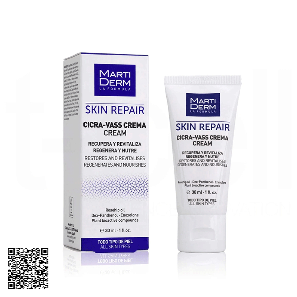 Kem Dưỡng Phục Hồi Da Nhạy Cảm MartiDerm Skin Repair Cicra Vass Cream Tây Ban Nha 30ml