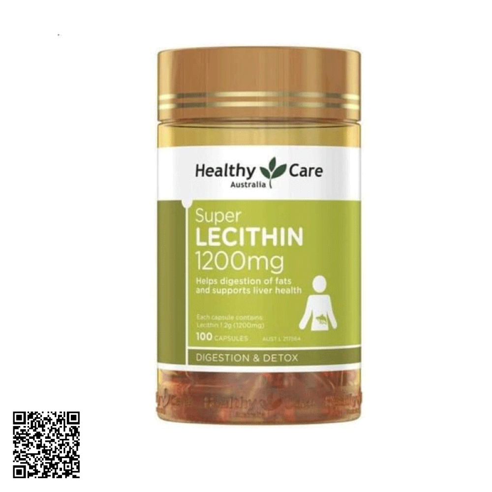 Mầm Đậu Nành Healthy Care Super Lecithin 1200mg Úc 100 Viên