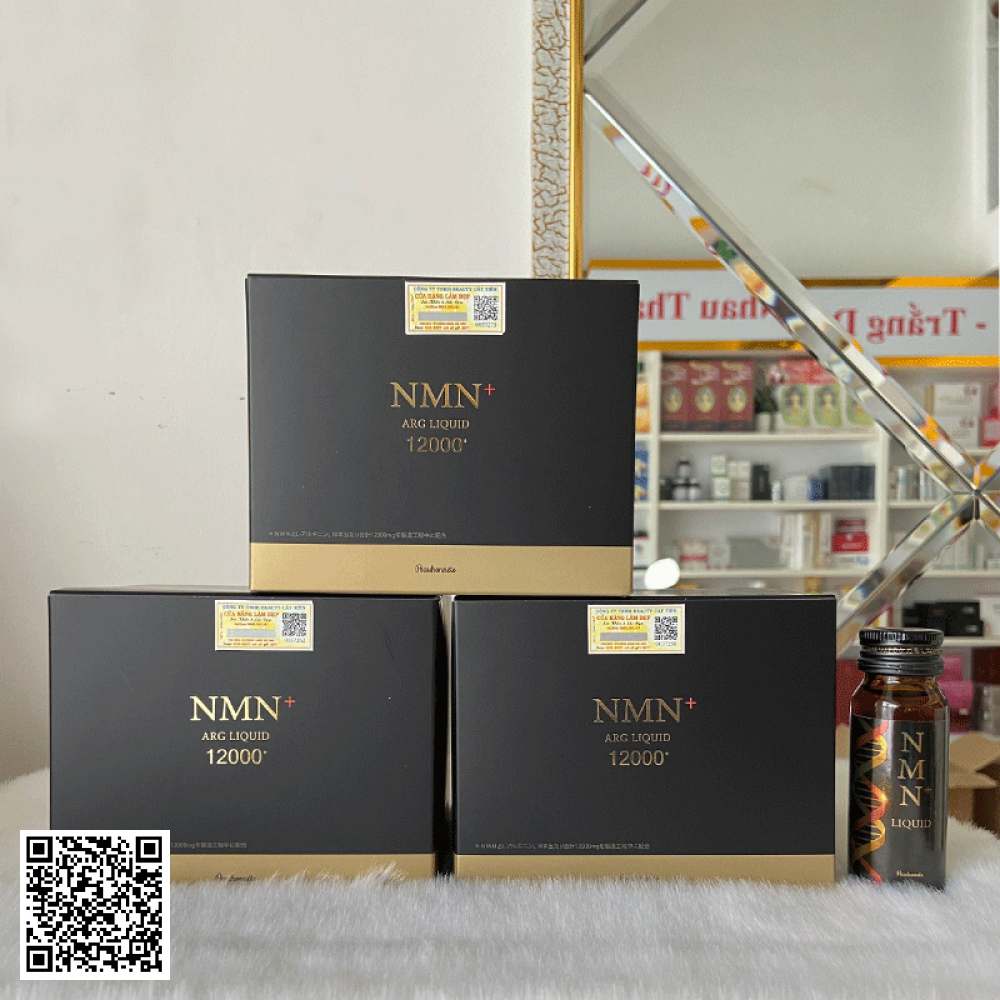 Liệu Trình Trẻ Hóa Da NMN + Arg Liquid 12000 Collagen Nhật Bản 30 Ngày Uống