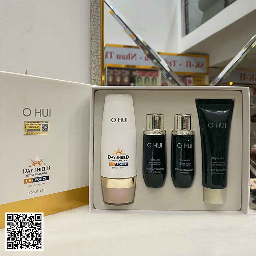 Set Chống Nắng Ohui Day Shield Ultra Sunblock UV Force SPF50+/PA++++ Hàn Quốc