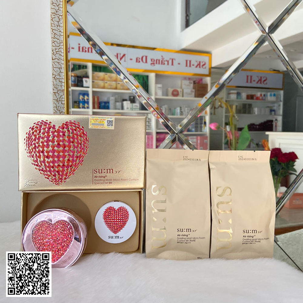 Bộ Phấn Nước SU:M37 Air Rising TF Dazzling Moist Micro Foam Cushion Special Set 01 Hàn Quốc