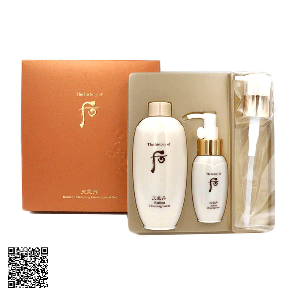 Set Sữa Rửa Mặt Tái Sinh Da The History Of Whoo Radiant Cleansing Foam Speacial Set Hàn Quốc