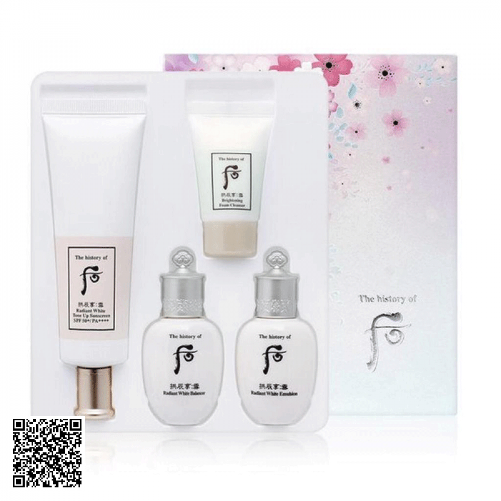 Set Kem Chống Nắng The History Of Whoo Radiant White Tone Up Sunscreen Set Hàng Quốc