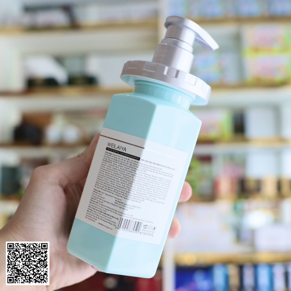 Bộ Gội Xả Weilaiya Phục Hồi Đa Tầng Chiết Xuất Trứng Cá Tầm Và Nấm Truffle Trắng Từ Trung Quốc 450ml x 450ml