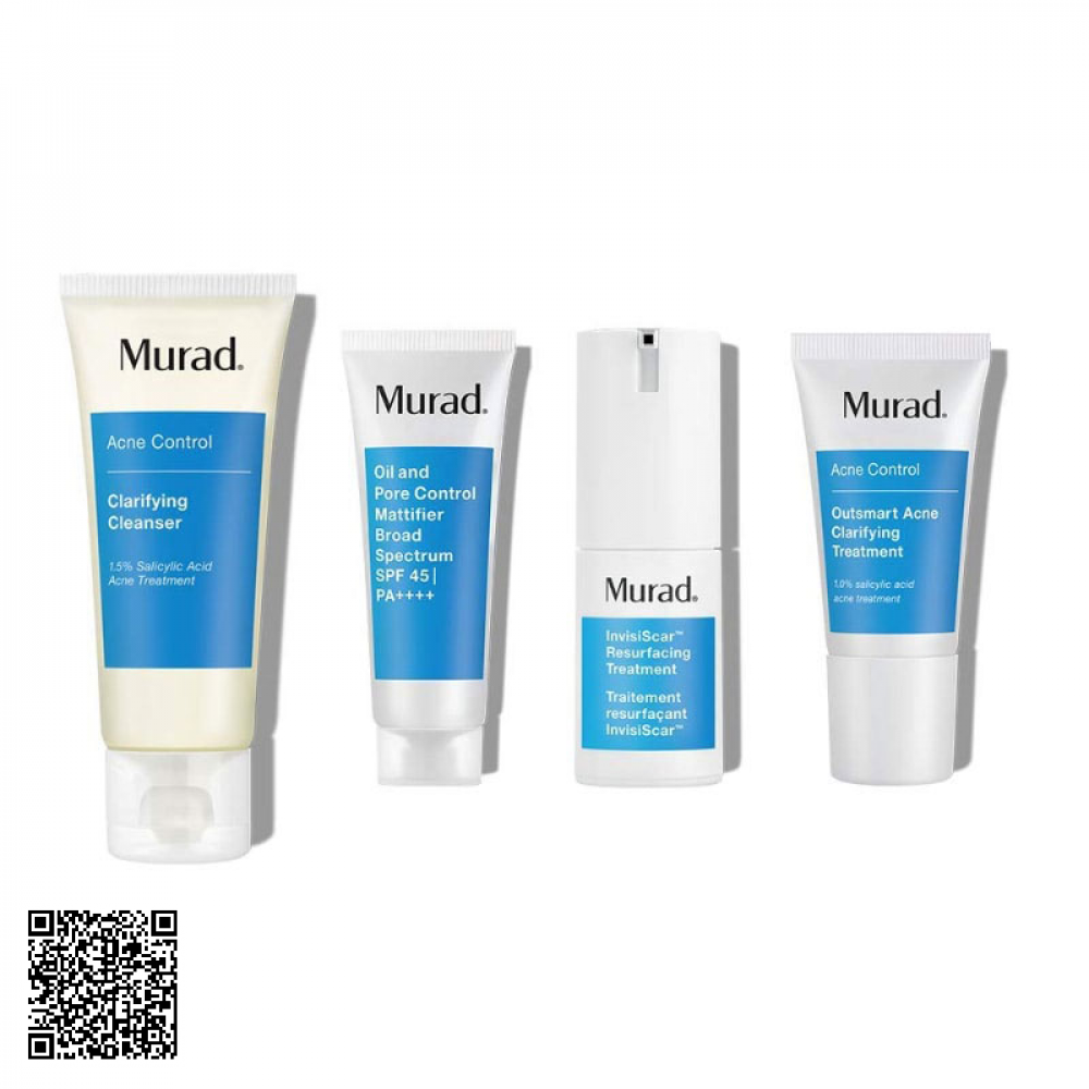 Bộ Sản Phẩm Giảm Mụn Murad Direct 30-Day InvisiScar Acne Kit Skin Care Kit Mỹ