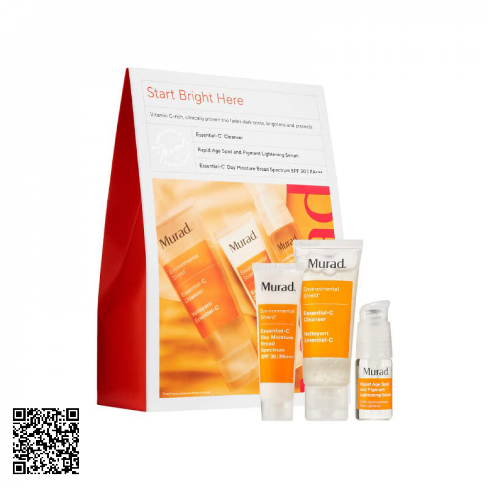 Bộ Làm Sáng Da Mờ Thâm Murad Start Bright Here Mỹ 3 Món/Hộp