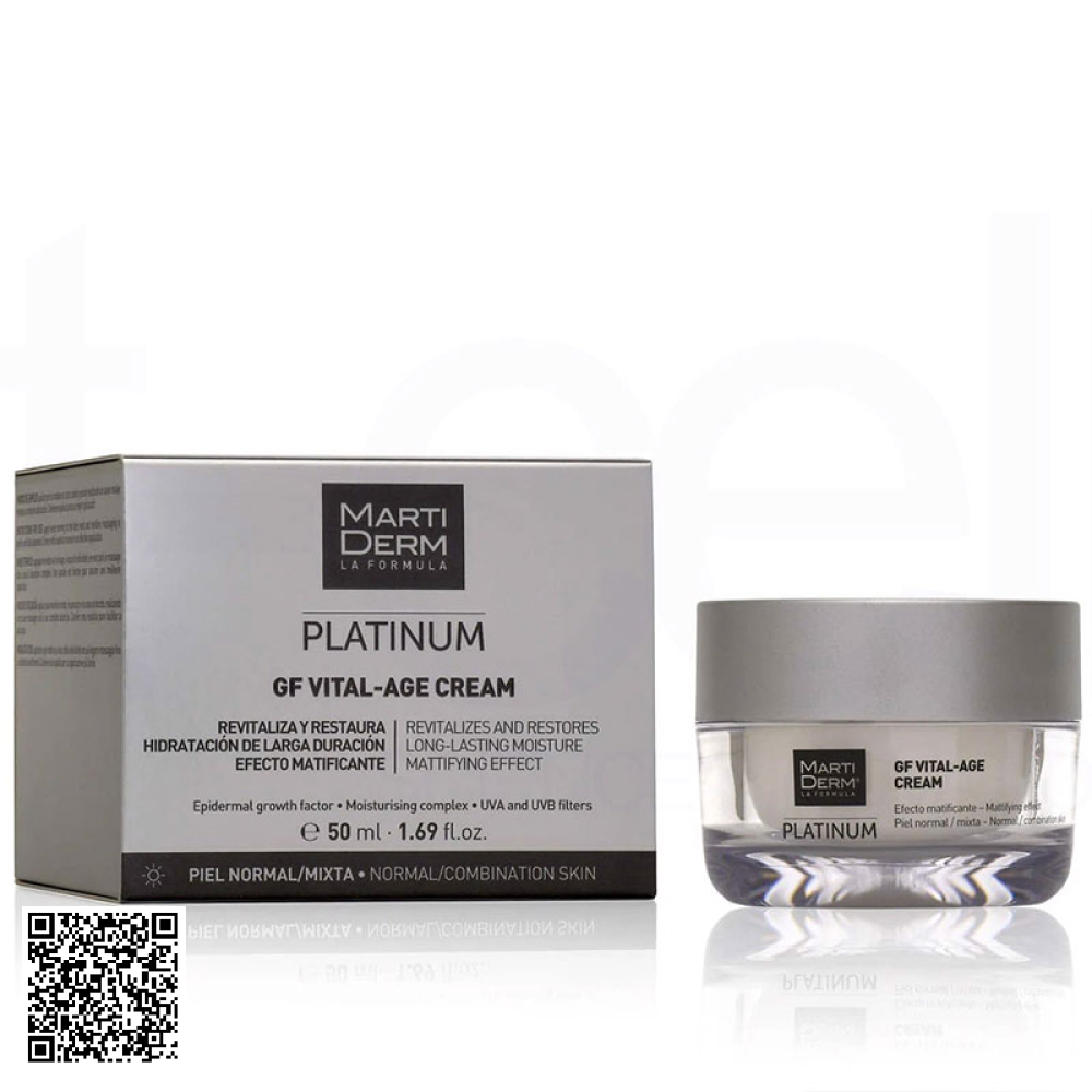 Kem Dưỡng Hỗ Trợ Ngừa Lão Hóa MartiDerm Platinum GF Vital Age Cream normal/mixed Skin Tây Ban Nha 50ml