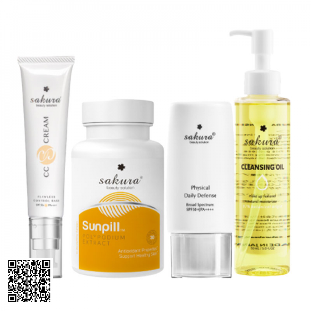 Combo Chống Nắng Bảo Vệ Da Toàn Diện Sakura Nhật Bản