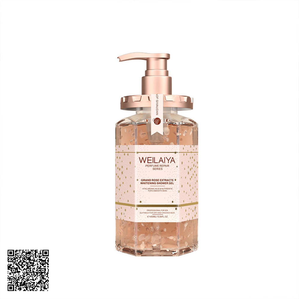 Sữa Tắm Trắng Da Cánh Hoa Hồng Damask Weilaiya Grand Rose Extracts Whitening Shower Gel 450ml