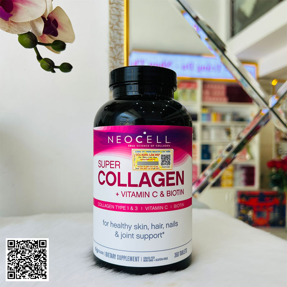 Viên Uống Neocell Super Collagen + Vitamin C & Biotin Của Mỹ 360 Viên