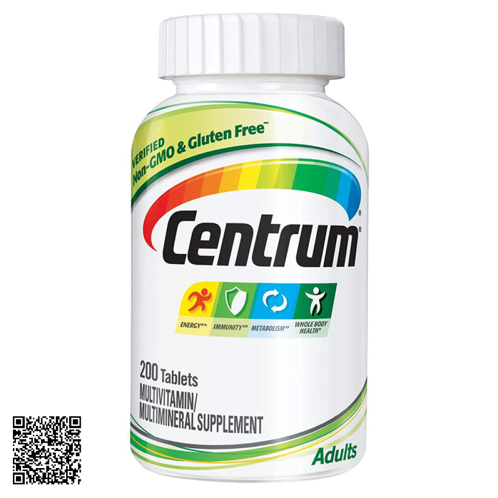 Viên Uống Bổ Sung Vitamin Cho Người Dưới 50 Centrum Adults Under 50 Của Mỹ 200 Viên