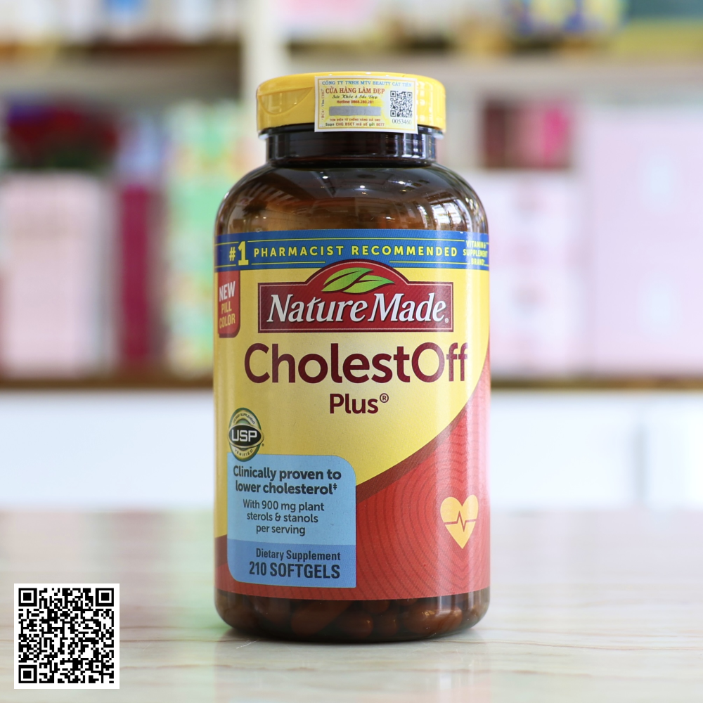 Viên Uống Giảm Cholesterol Nature Made CholestOff Plus Của Mỹ 210 Viên