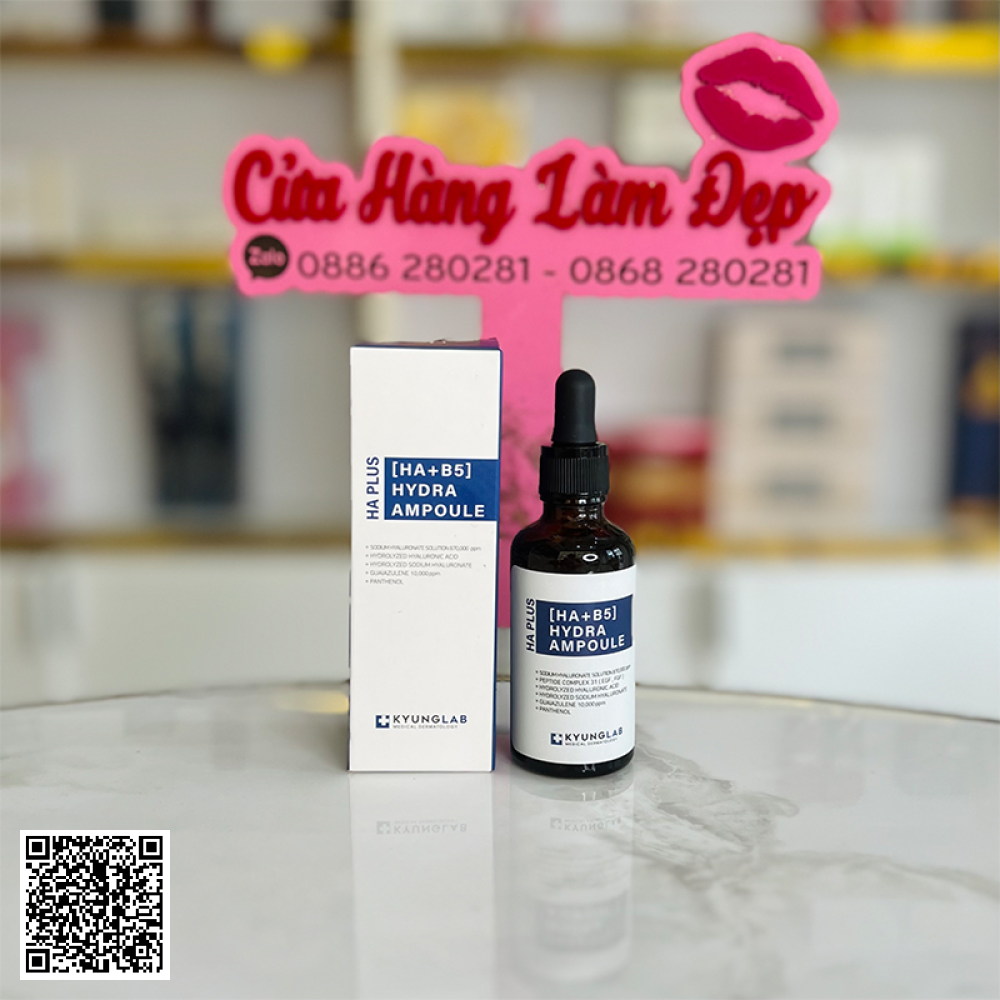 Tinh Chất Hỗ Trợ Căng Bóng Da KyungLab HA Plus Hydra Ampoule Của Hàn Quốc 50ml