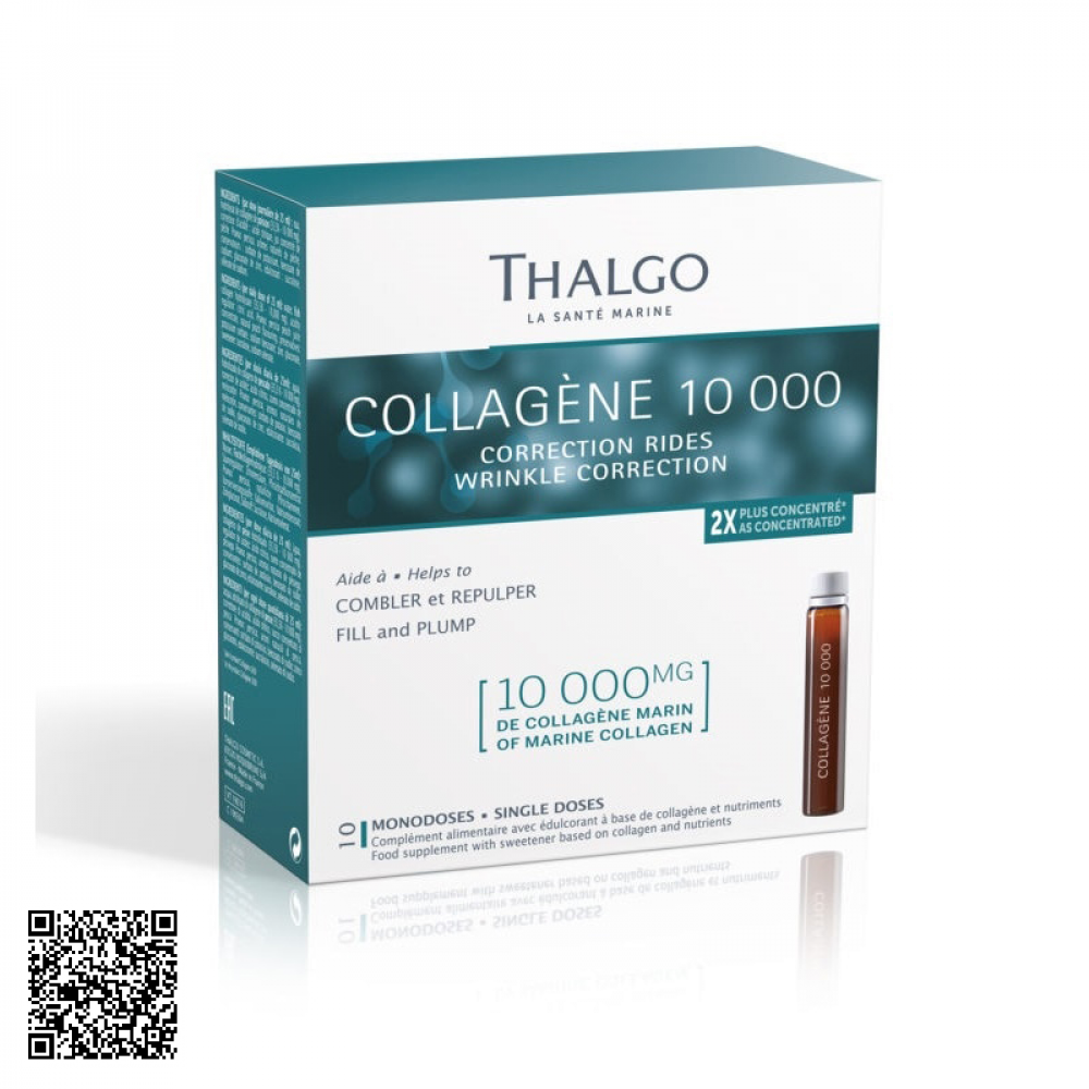 Nước Uống Thalgo Collagen 10000 Đẹp Da Hỗ Trợ Ngừa Lão Hóa Của Pháp 10 Ống/Hộp