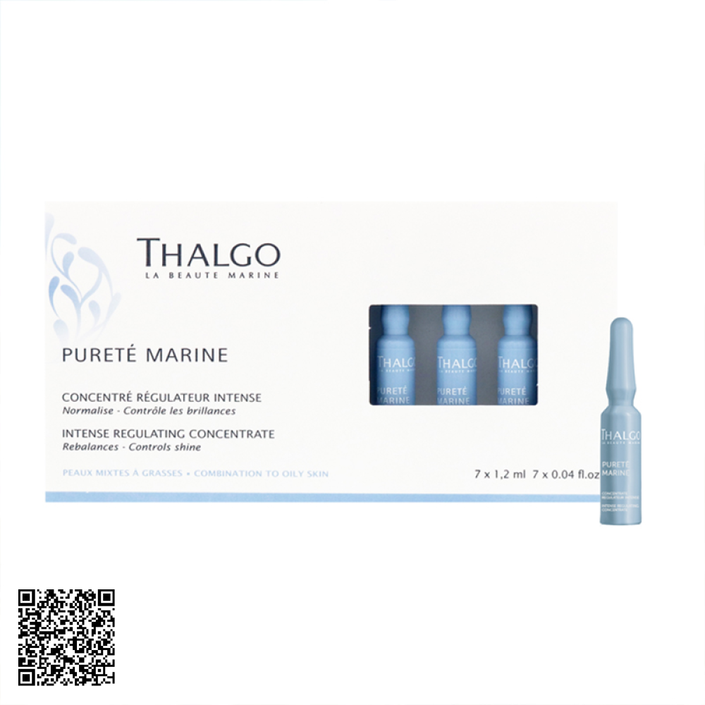 Tinh Chất Se Khít Lỗ Chân Lông Thalgo Intense Regulating Concentrate Của Pháp 7 Ống