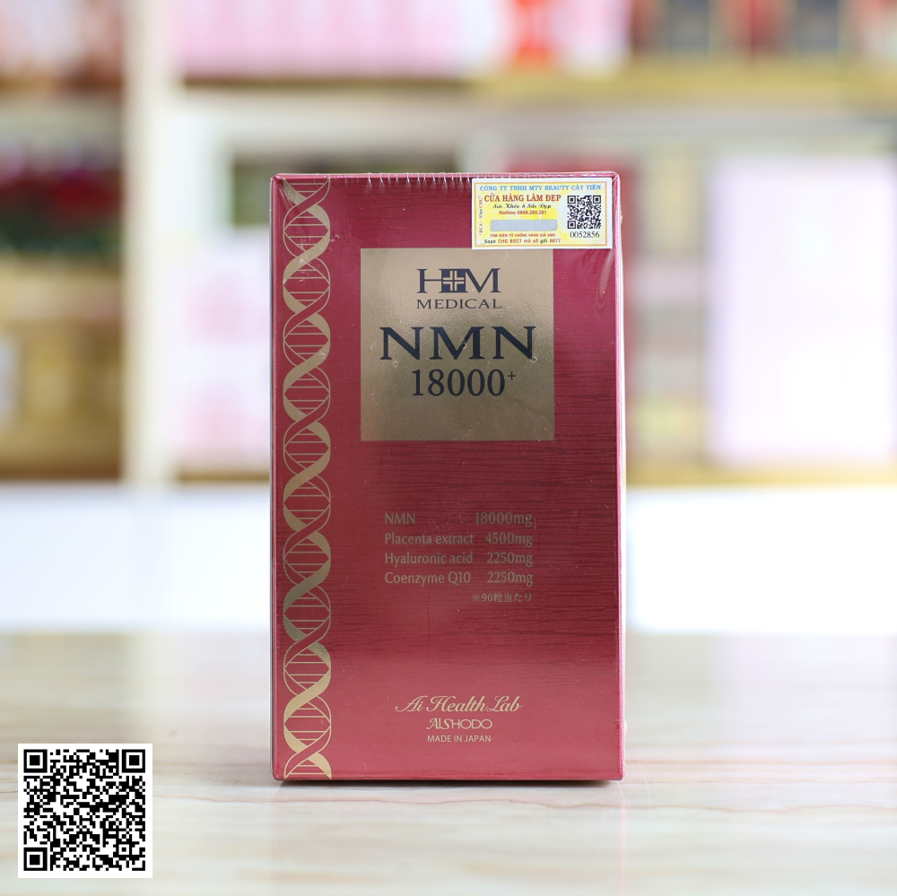 Viên uống NMN 18000 Ai Health Lab Aishodo Của Nhật Bản 90 Viên