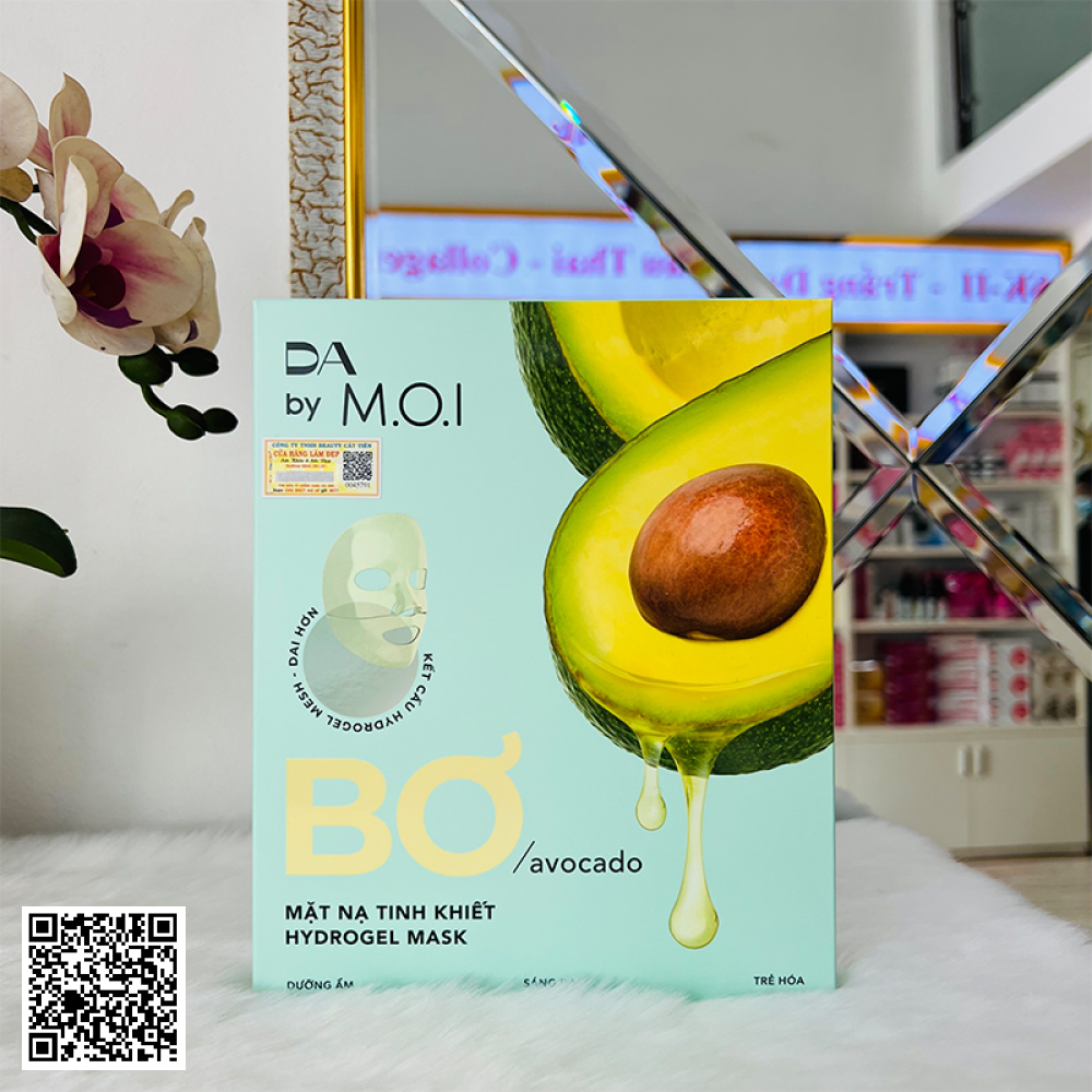 Mặt Nạ Bơ Tinh Khiết Hydrogel DA By M.O.I 3 Miếng/Hộp