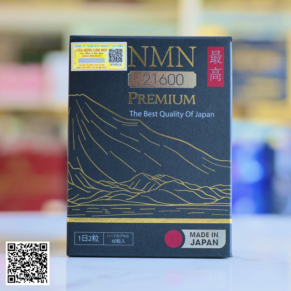 Viên Uống Trẻ Hóa Cơ Thể NMN Premium 21600 Của Nhật Bản 60 Viên/Lọ