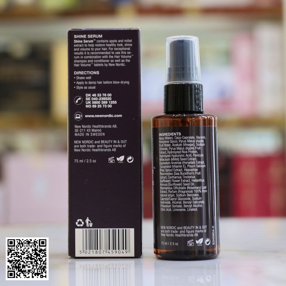 Serum Mọc Tóc Hair Volume Shine Serum New Nordic Từ Thụy Điển 75ml