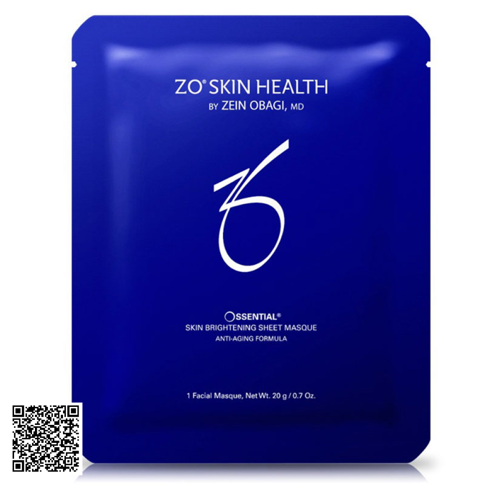 ZO Skin Health Skin Brightening Sheet Masque Mặt Nạ Làm Sáng Da Từ Mỹ 1 Miếng
