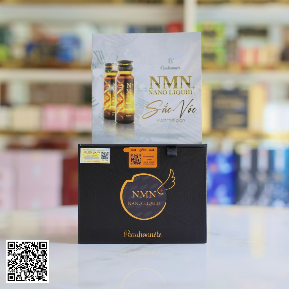NMN Nano Liquid Peauhonnete Nước Uống Trường Thọ Nhật Bản Hộp12 Chai