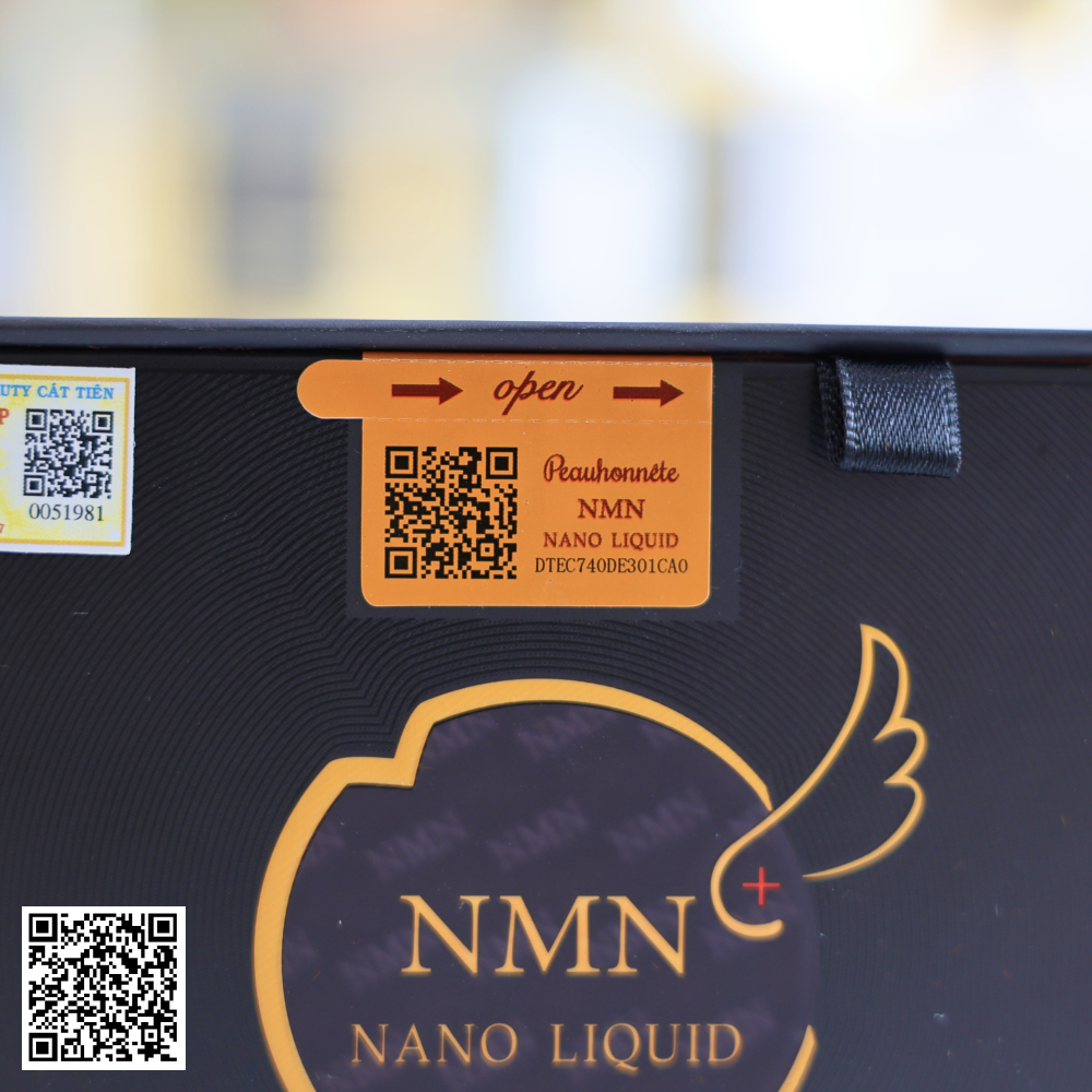 NMN Nano Liquid Peauhonnete Nước Uống Trường Thọ Nhật Bản Hộp12 Chai