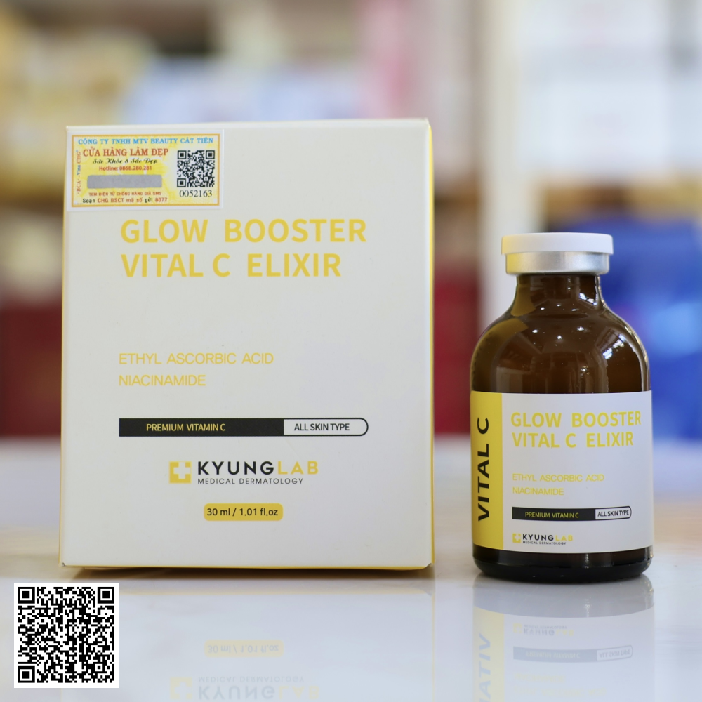 Huyết Thanh Tái Sinh Tế Bào Da KyungLab Glow Booster Vital C Elixir Của Hàn Quốc 30ml