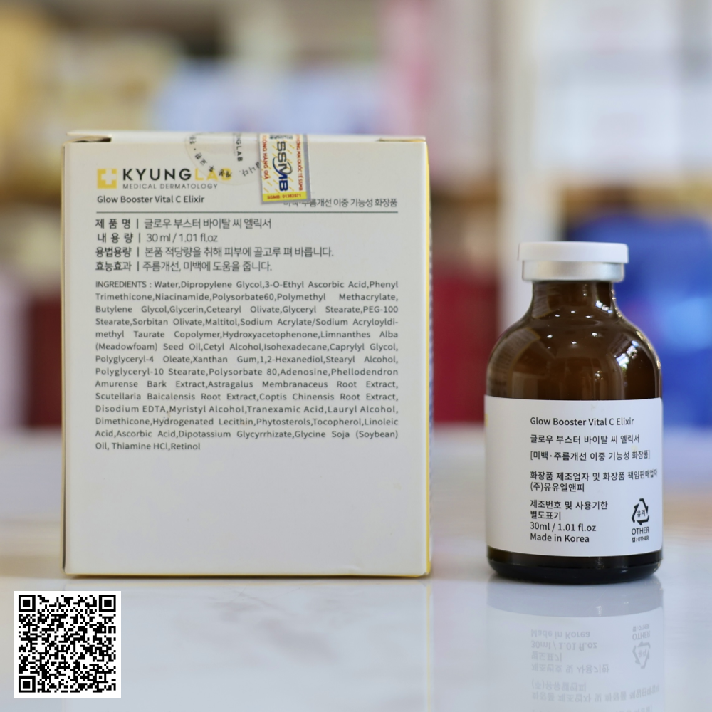 Huyết Thanh Tái Sinh Tế Bào Da KyungLab Glow Booster Vital C Elixir Của Hàn Quốc 30ml