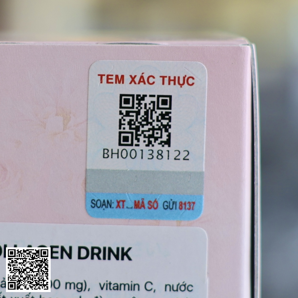 Nước Uống Hebora Damask Rose Collagen Drink Từ Nhật Bản Hộp 50ml x 10 Lọ