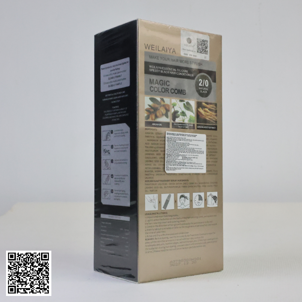 Dầu Gội Phủ Bạc Weilaiya Dưỡng Đen Tóc Tự Nhiên Từ Trung Quốc 50ml