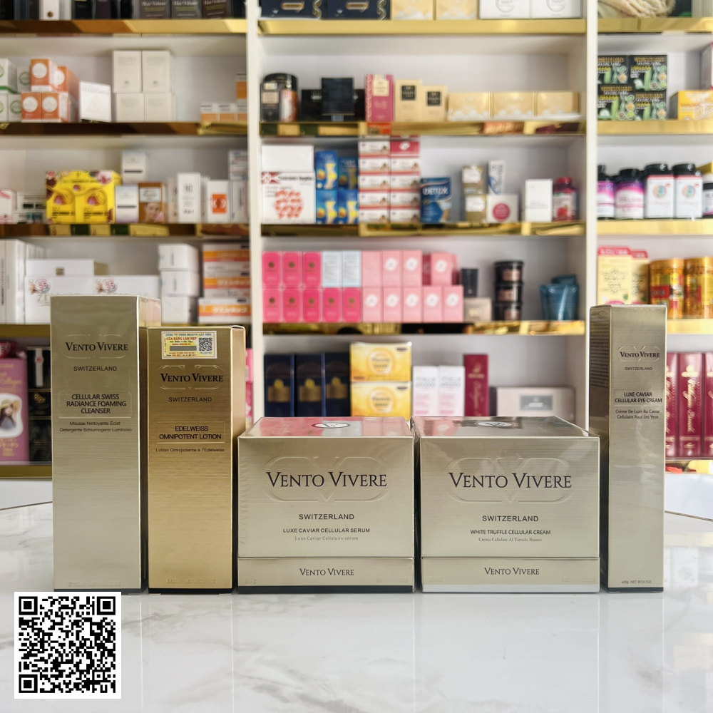 Bộ Sản Phẩm Dưỡng Trắng Da Vento Vivere Của Thuỵ Sĩ