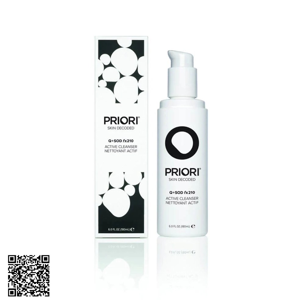 Sửa Rửa Mặt Priori Q + SOD Fx210 ACTIVE CLEANSER Của Mỹ 180ml