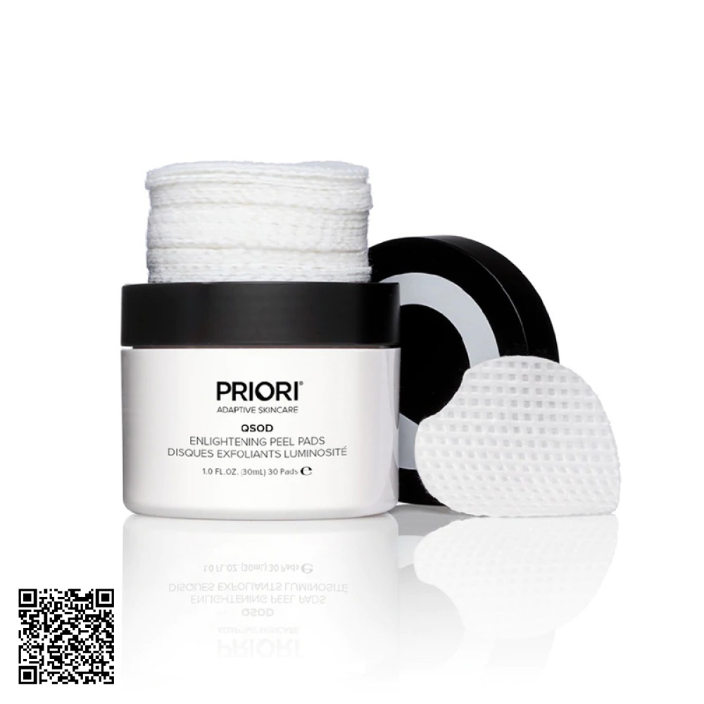 Bông Tẩy Da Chết Priori QSOD Enlightening Peel Pads Của Mỹ 30 Miếng