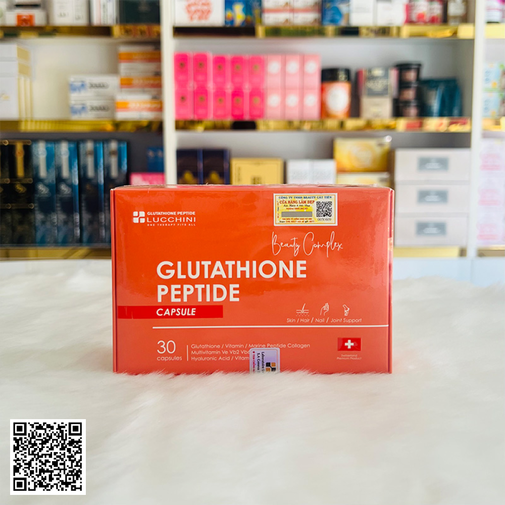 Viên Uống Trắng Da Lucchini Glutathione Peptide Của Thụy Sĩ 30 Viên