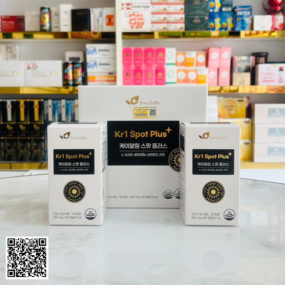 Liệu Trình Viên Uống Trắng Da Hwa:SeRa Kr1 Spot Plus+ Của Hàn Quốc 