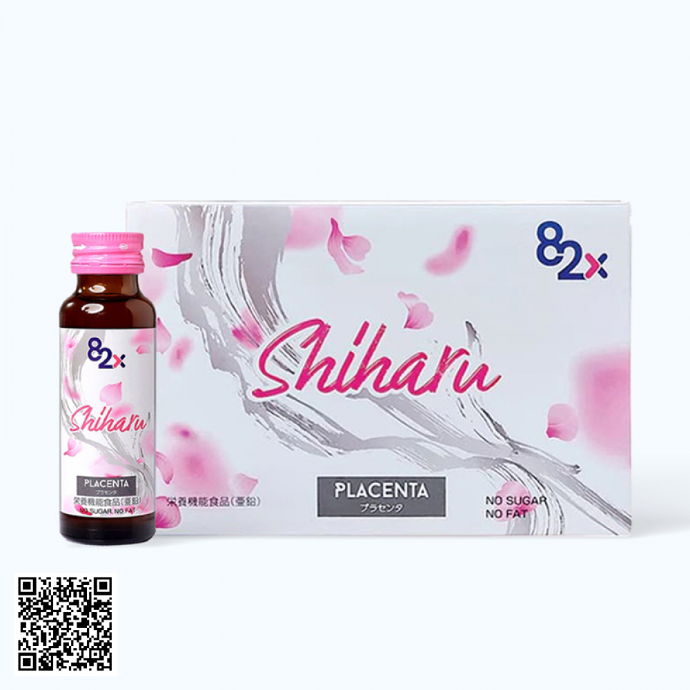 Nước Uống 82X Shiharu Placenta Từ Nhật Bản Hộp 10 Lon