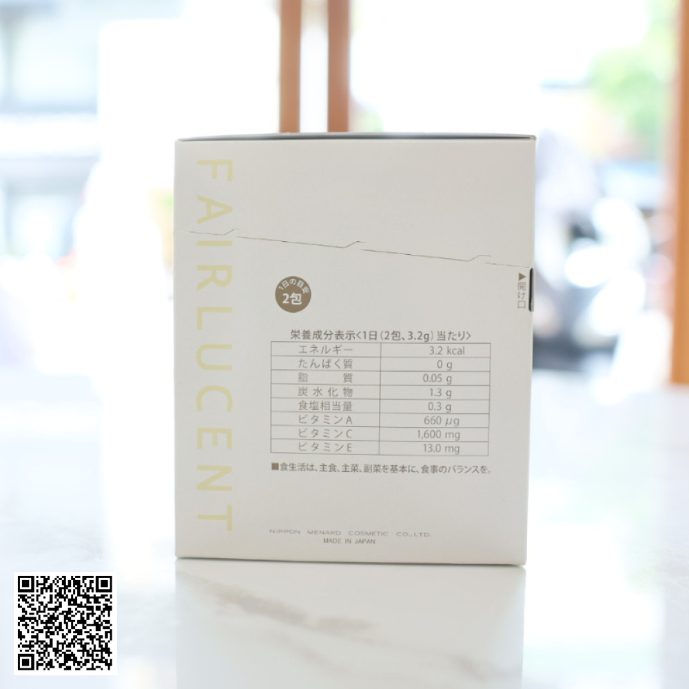 Vitamin C Menard Fairlucent C Hỗ Trợ Dưỡng Trắng Da Mờ Nám Hộp 60 Gói Nhật Bản 