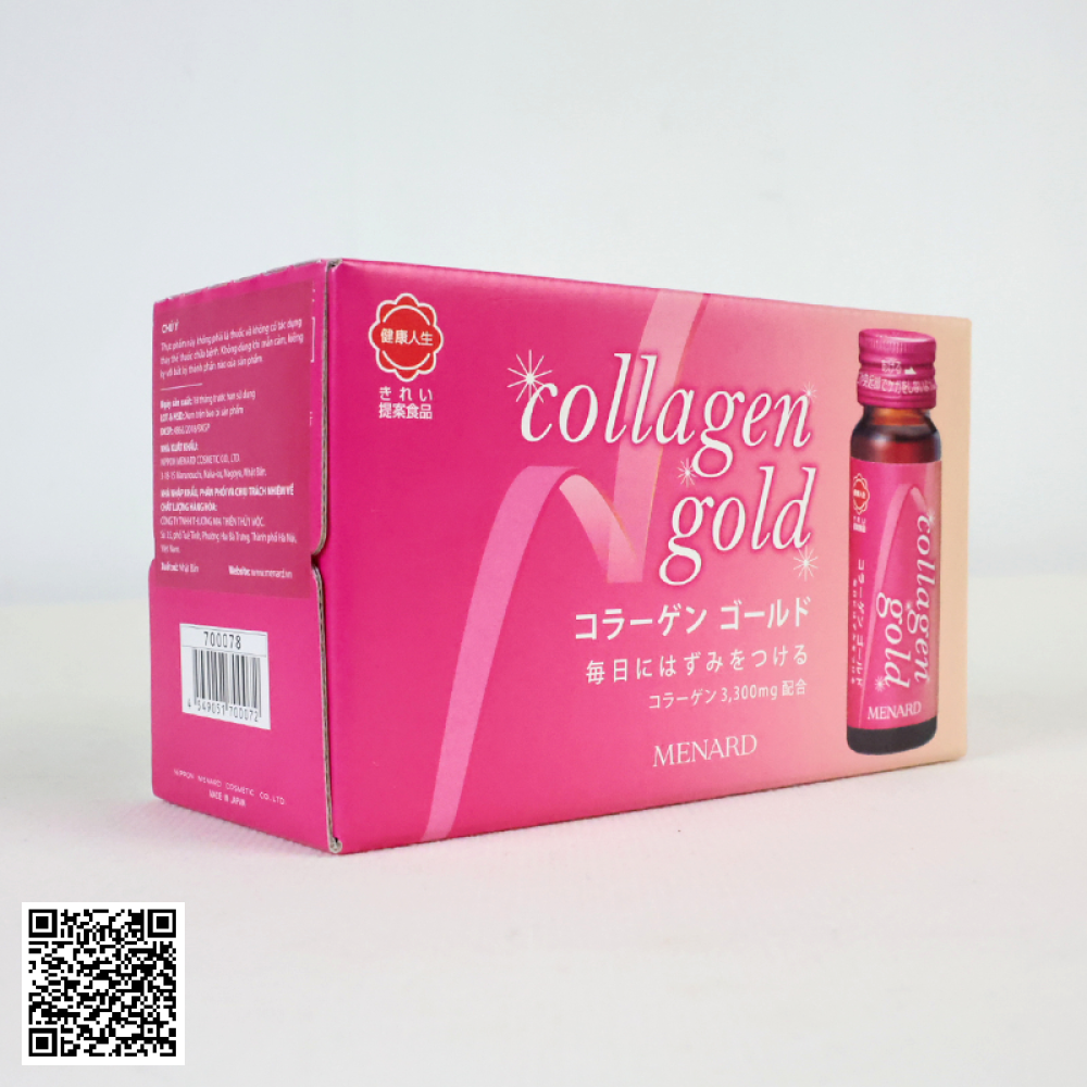 Nước Uống Menard Collagen Gold Hộp Từ Nhật Bản Hộp 10 Chai