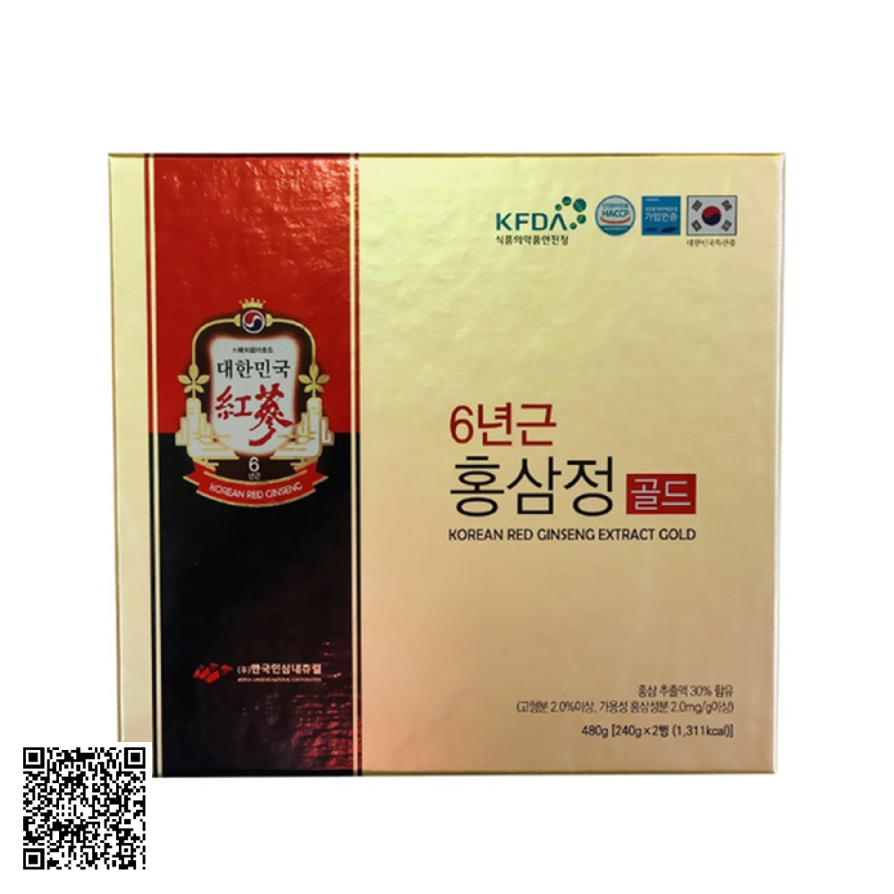 Cao Hồng Sâm Nguyên Chất Korean Red Ginseng Extract Gold Của Hàn Quốc 2 Lọ/Hộp