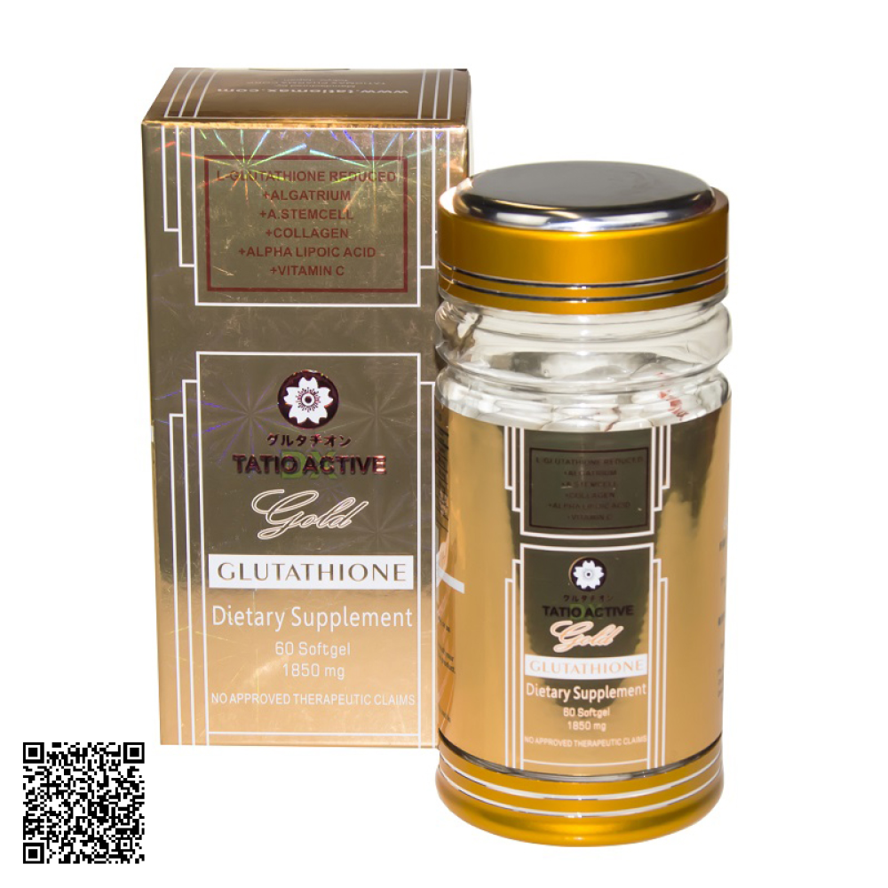 Viên Uống Trắng Da Tatiomax Tatio Active DX Gold Glutathione 1850mg Japan Formula Nhật Bản 60 Viên