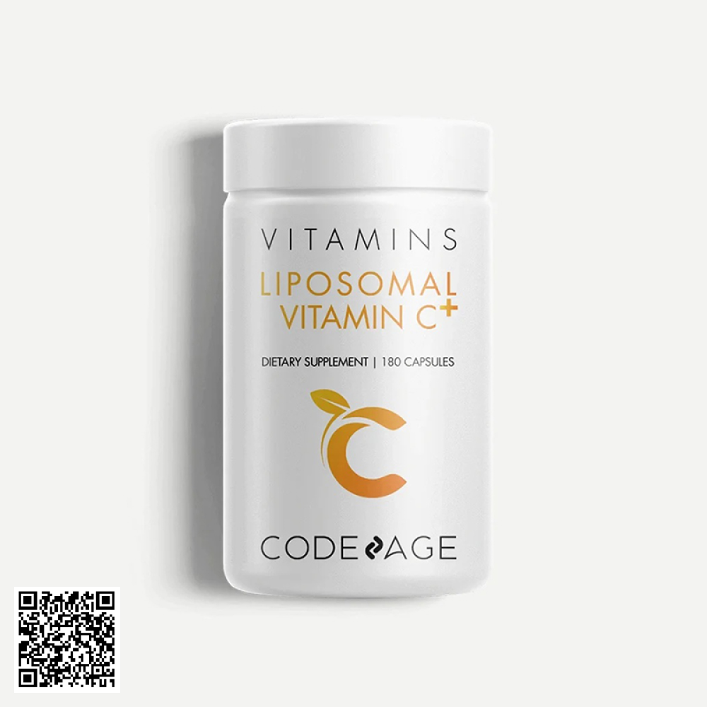 Viên Uống Giảm Mụn CodeAge Vitamins Liposomal Vitamin C+ Từ Mỹ 180 Viên 