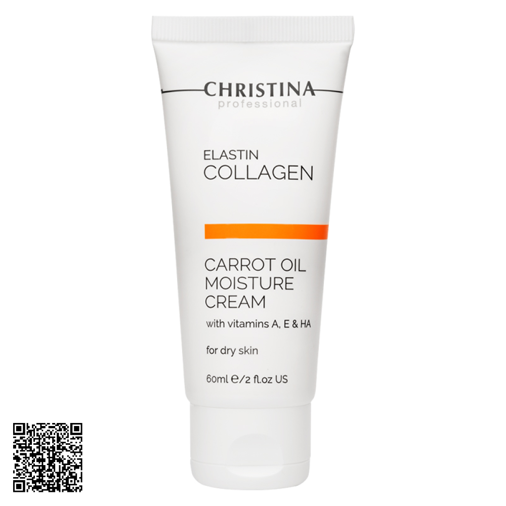 Kem Dưỡng Ẩm Christina Elastin Collagen Carrot Oil Moisture Cream Dành Cho Da Khô Lão Hóa 60ml